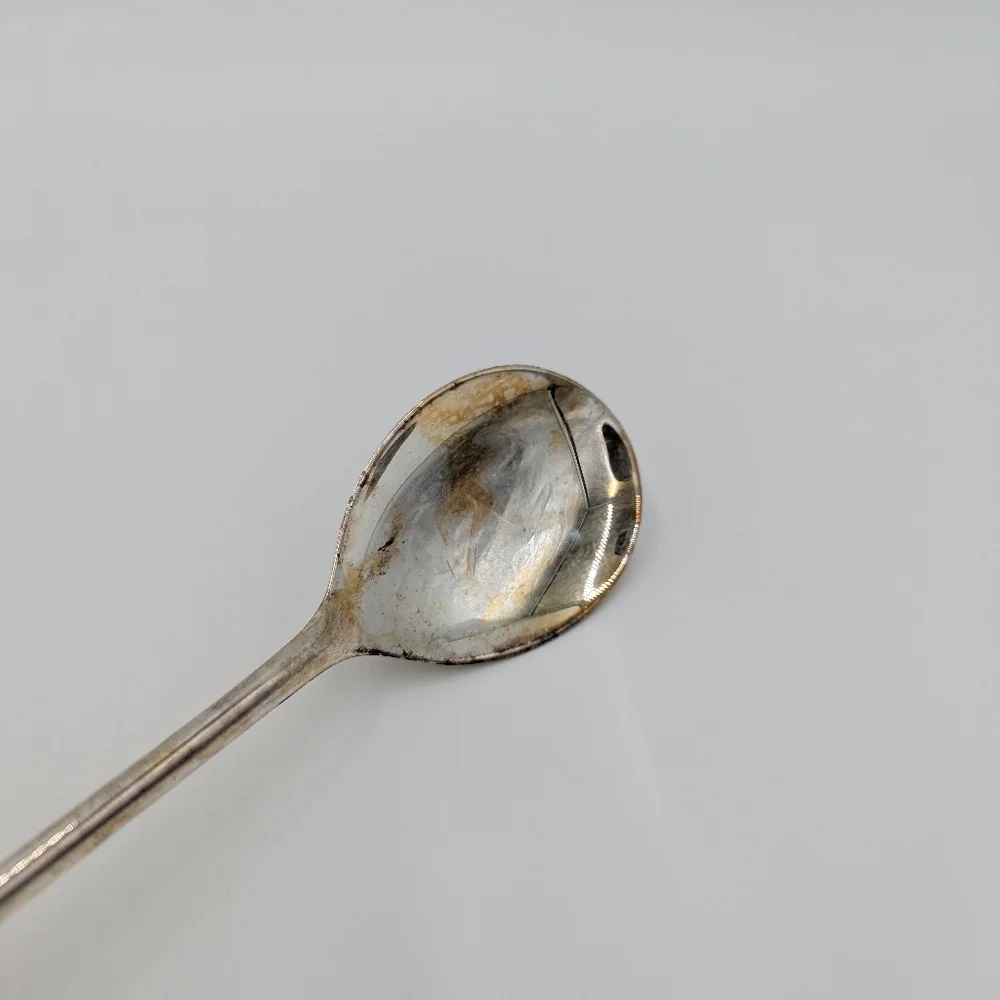 Vintage Made In Italy Silver Plated Spoon & Fork Salad Serving Set Collectible